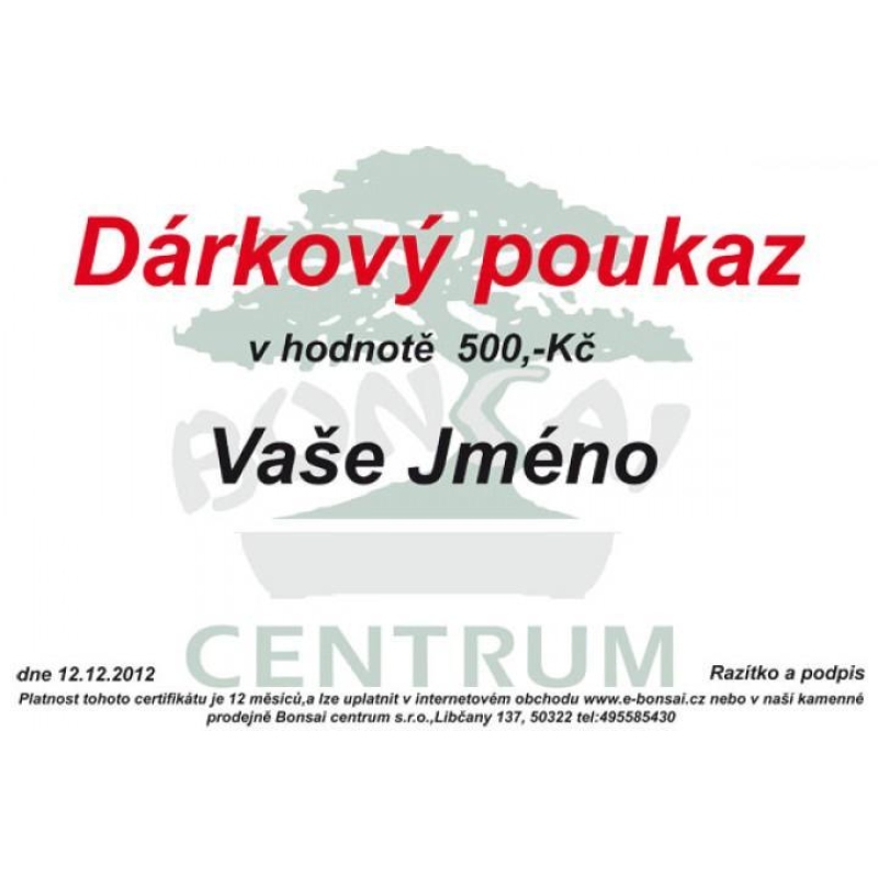 Darčekový poukaz 500 Sk