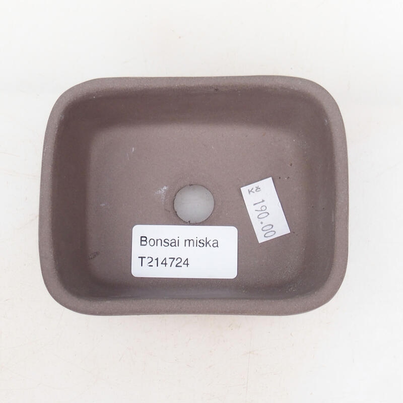 Keramická bonsai miska 10 x 8 x 5 cm, farba režná