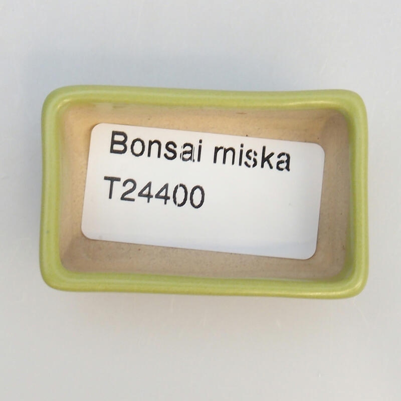 Keramická bonsai miska 5 x 3 x 2 cm, farba zelená