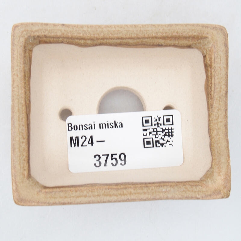 Keramická bonsai miska 6,5 ​​x 5 x 2,5 cm, farba béžová