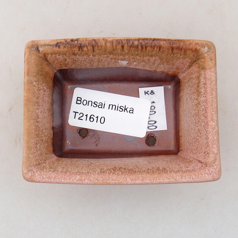 Keramická bonsai miska 8 x 6 x 4 cm, farba ružová