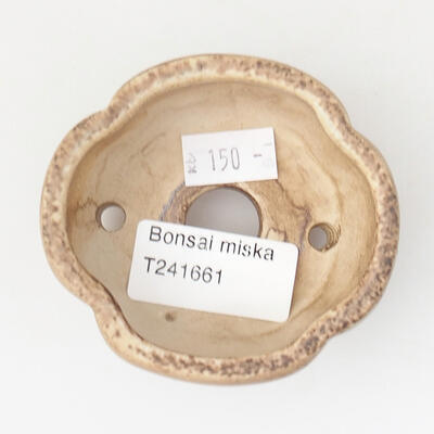 Keramická bonsai miska 7,5 x 7 x 3 cm, farba hnedá - 3