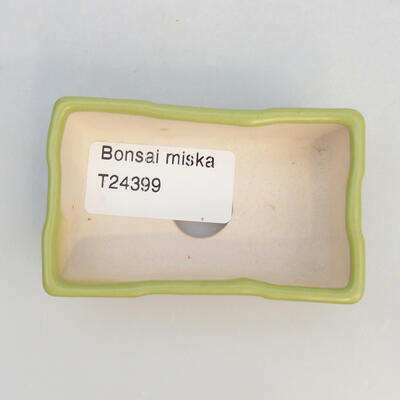 Keramická bonsai miska 7,5 x 4 x 3 cm, farba zelená - 3