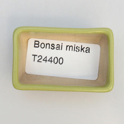 Keramická bonsai miska 5 x 3 x 2 cm, farba zelená - 3