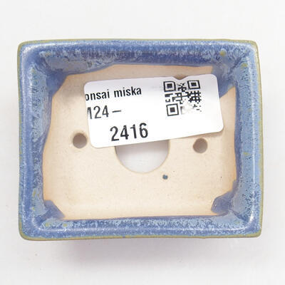 Mini bonsai miska 6 x 5 x 2,5 cm, farba modrá - 3