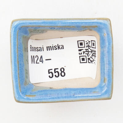 Mini bonsai miska 4 x 3 x 2,5 cm, farba modrá - 3